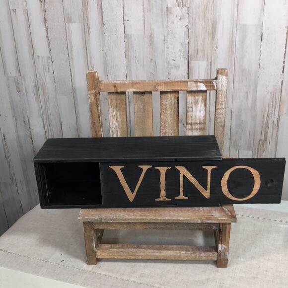 Bottled Poetry Genuine Wood Decorative Wine Box in Black NEW! - Picture 5 of 11